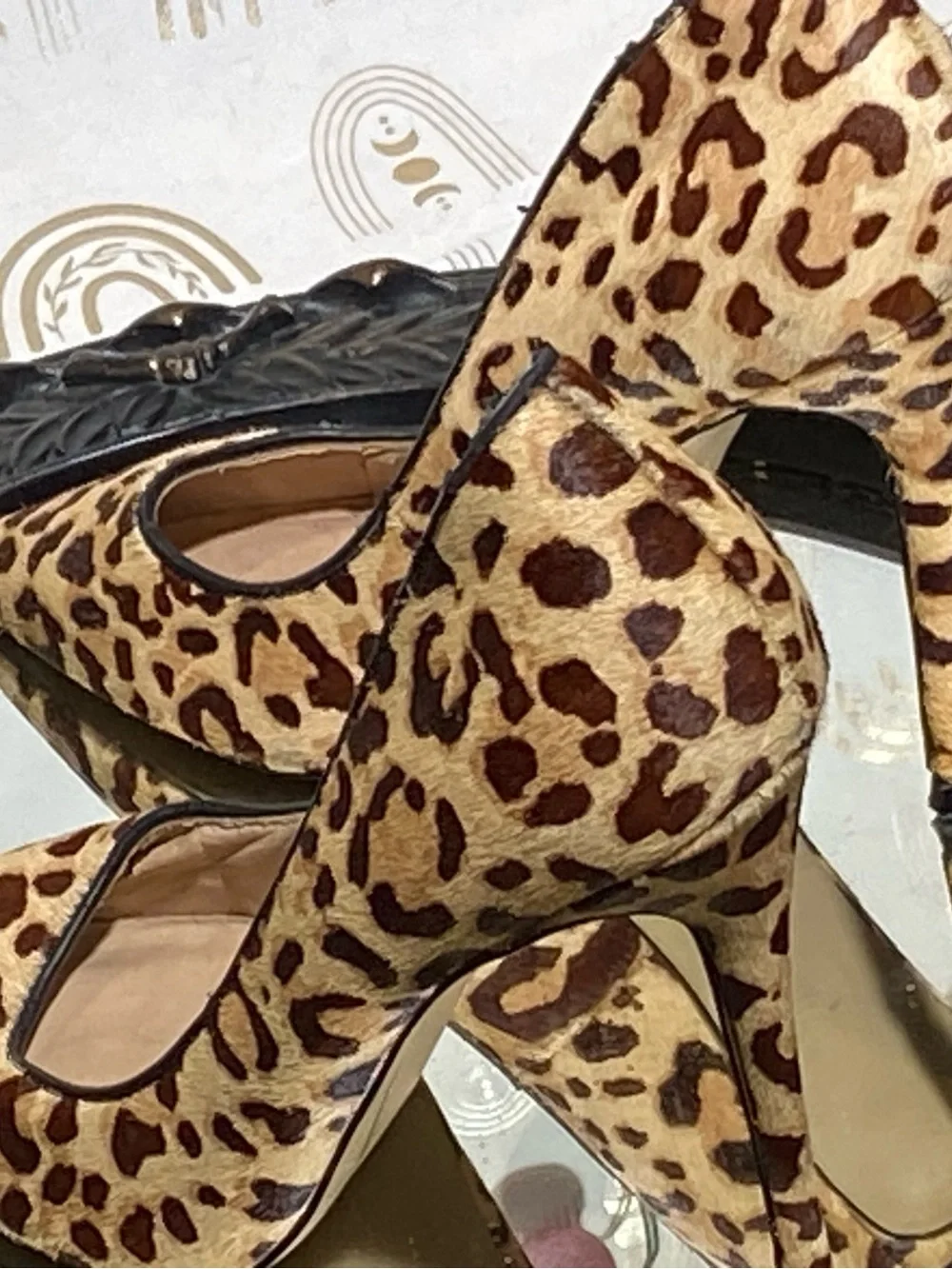 Steve Madden Leopard Print Pointed Toe Pumps - Tan/Brown